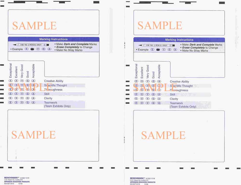 Apperson Science Fair Score Form